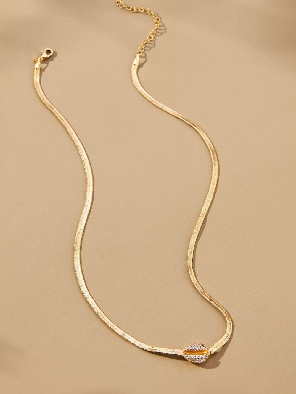 Anthropologie Herringbone Cowrie Shell Necklace - NEW